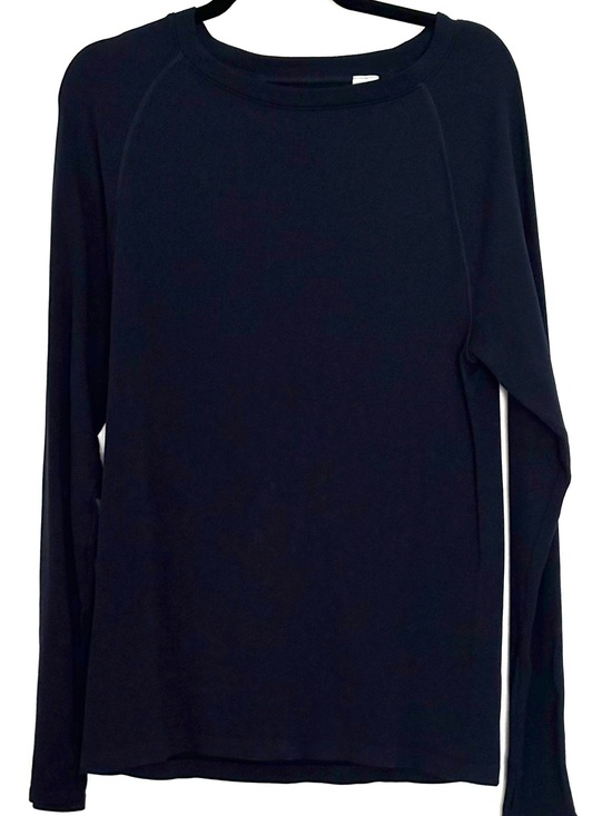 Talbots Tops - Talbots T by Talbots Seamless Stretch Ribbed Crewneck Long Sleeve Navy Size L/XL
